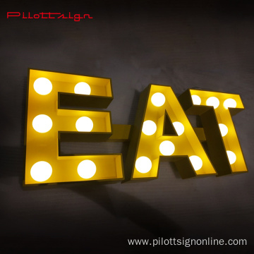 Popular customized party LED Bulb Letter Sign